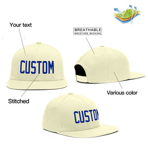 Casquette de baseball de sport en plein air Royal crème personnalisée