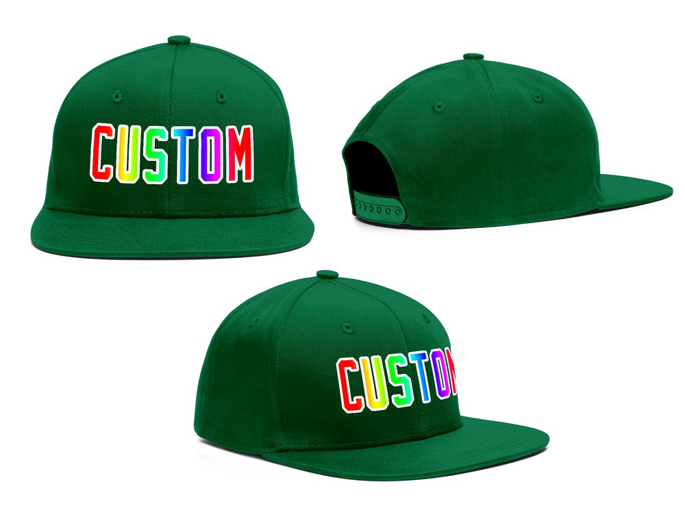 Custom Green Gradient Outdoor Sport Baseball Cap