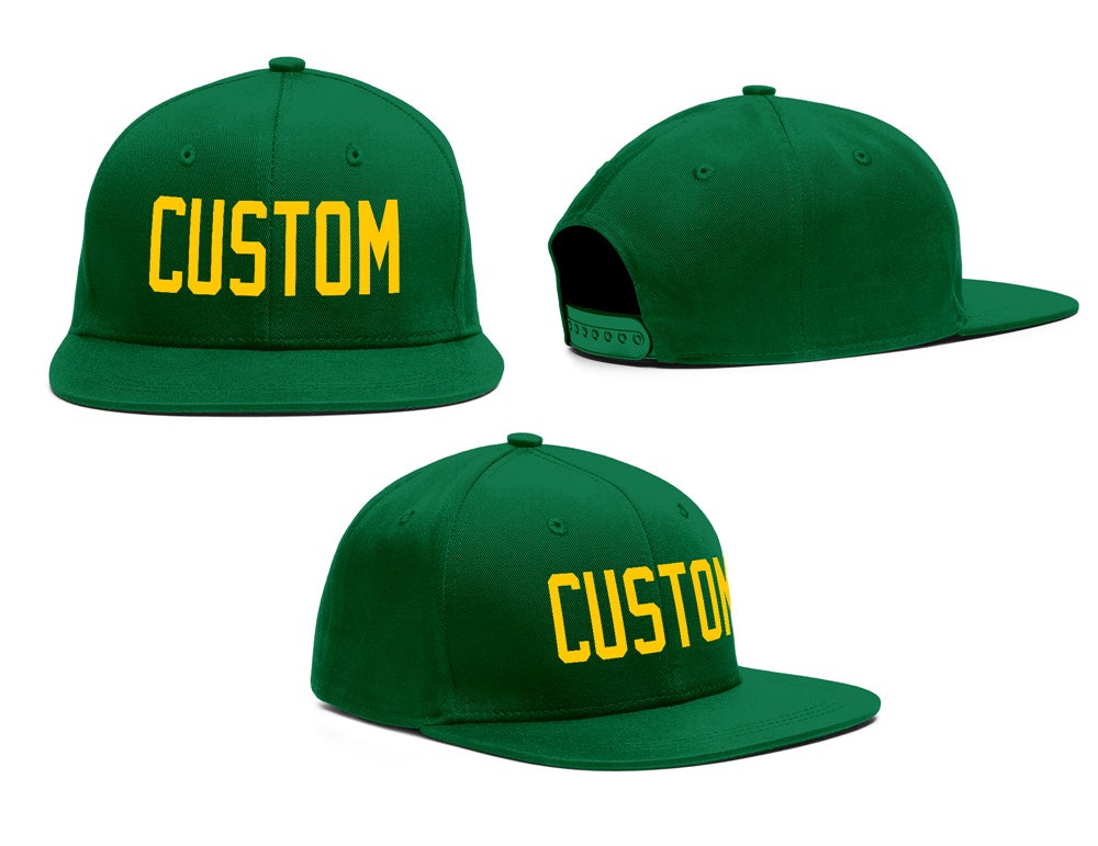 Custom Green Yellow Outdoor Sport Baseball Cap