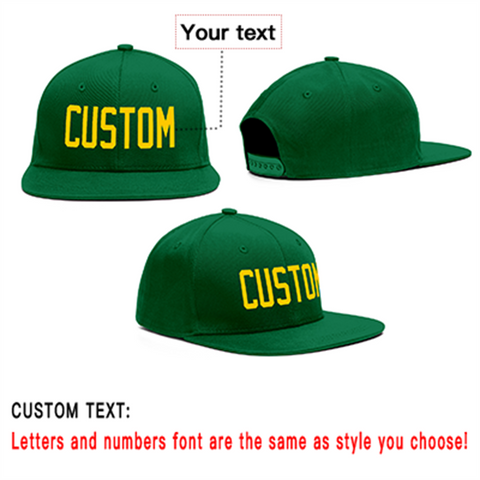 Custom Green Yellow Outdoor Sport Baseball Cap