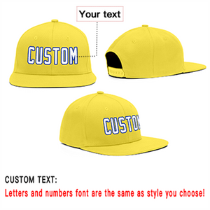 Custom Yellow White-Royal Outdoor Sport Baseball Cap