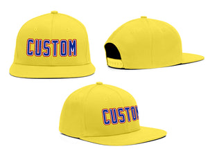 Casquette de baseball de sport de plein air jaune royal-rouge personnalisée