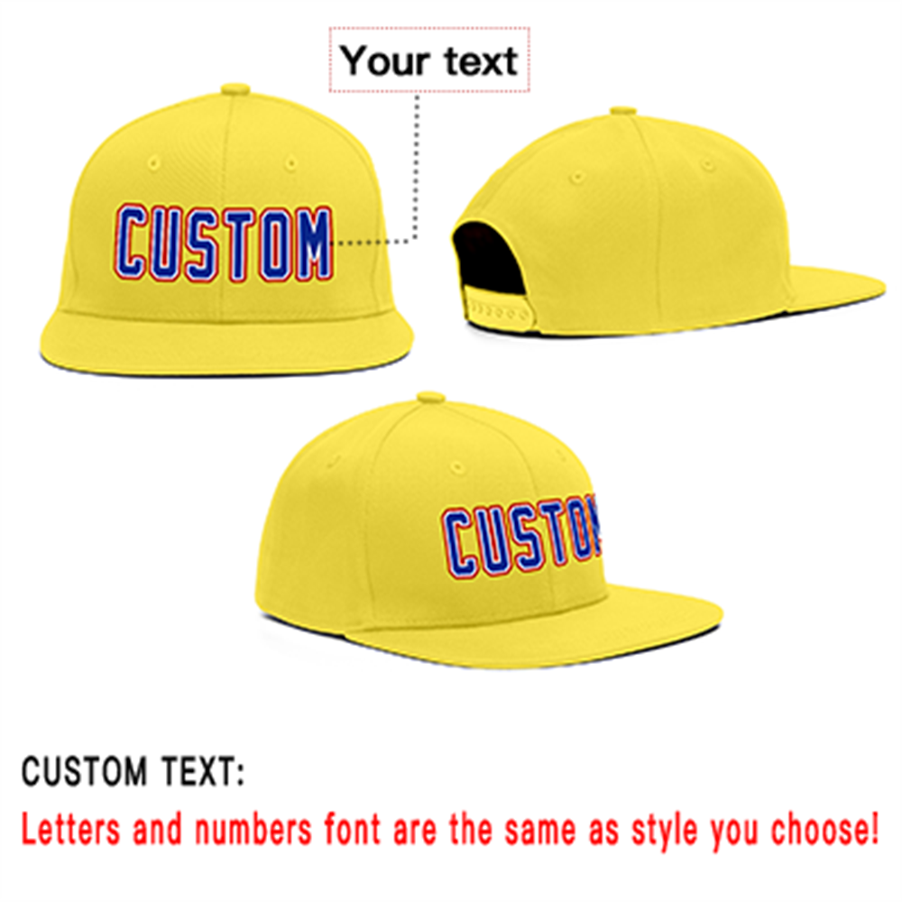 Custom Yellow Royal-Red Outdoor Sport Baseball Cap