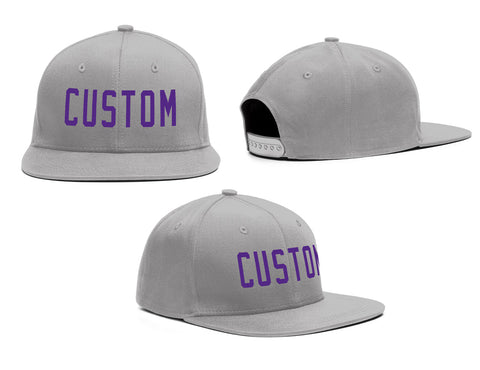 Custom Purple Purple Outdoor Sport Baseball Cap