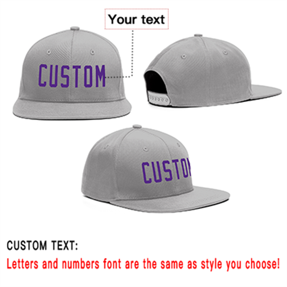 Custom Purple Purple Outdoor Sport Baseball Cap