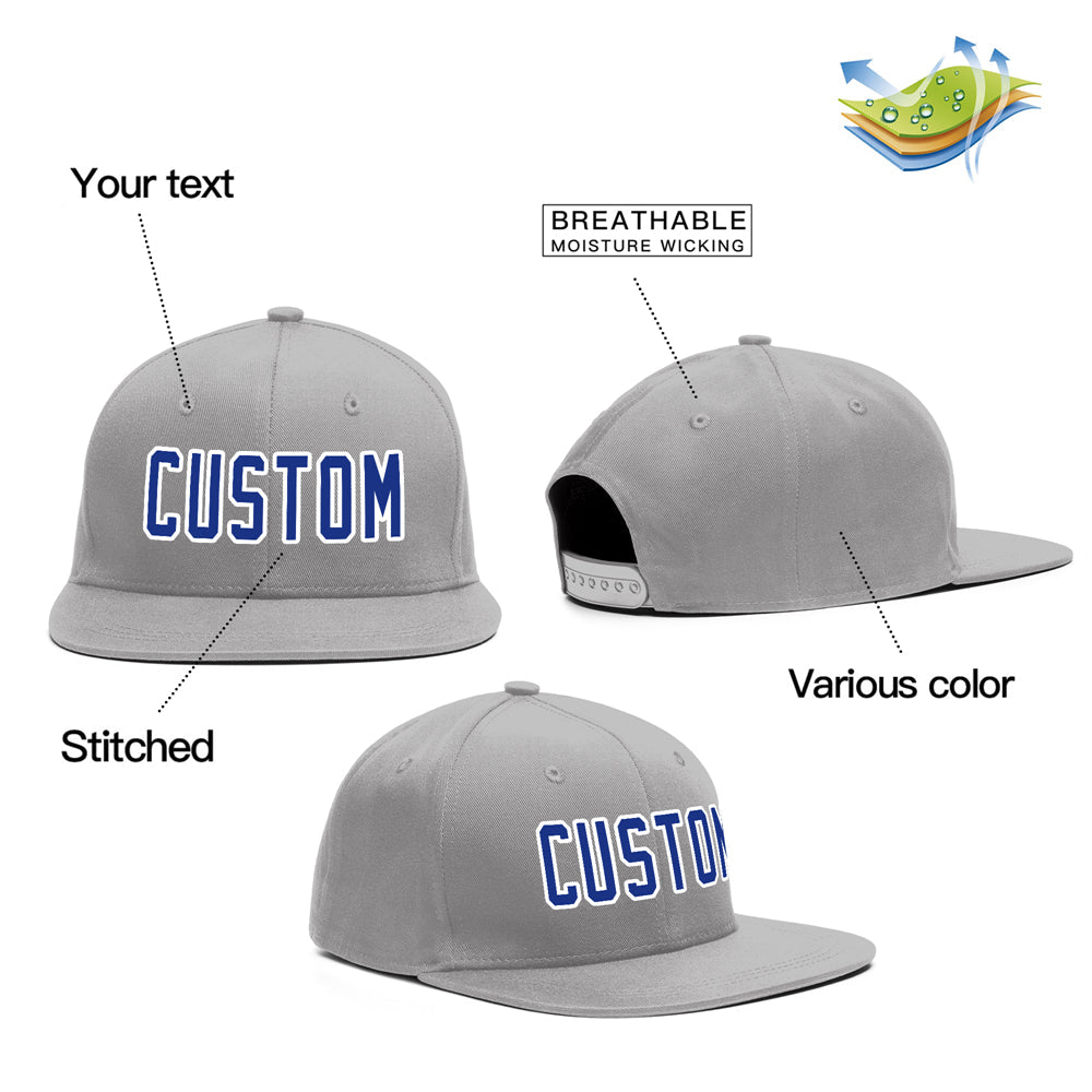 Custom Purple Royal-White Outdoor Sport Baseball Cap