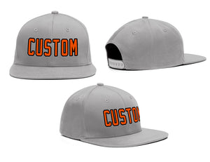 Custom Purple Orange-Black Outdoor Sport Baseball Cap