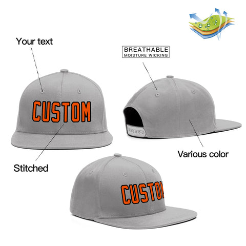 Custom Purple Orange-Black Outdoor Sport Baseball Cap