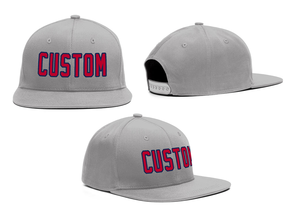 Custom Purple Red-Navy Outdoor Sport Baseball Cap