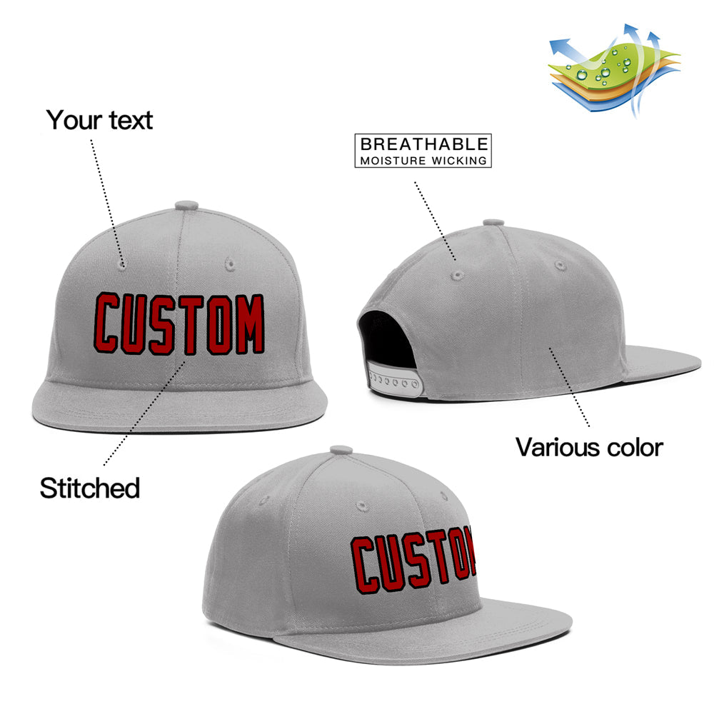 Custom Purple Red-Black Outdoor Sport Baseball Cap