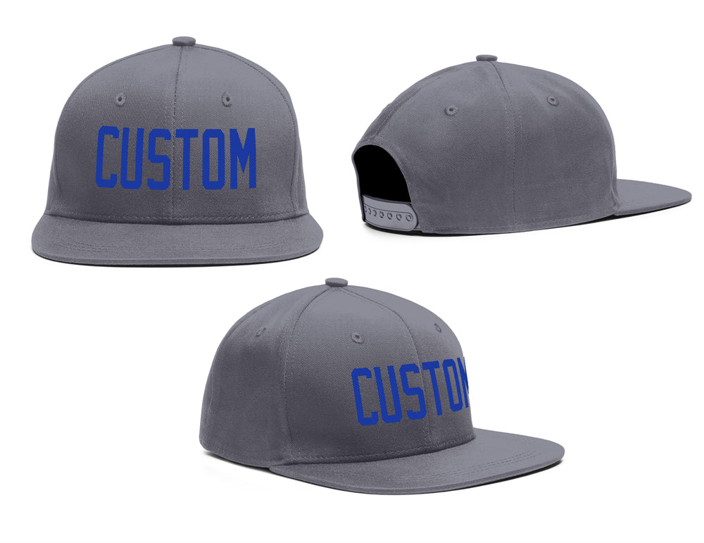 Custom Dark Gray Royal Outdoor Sport Baseball Cap