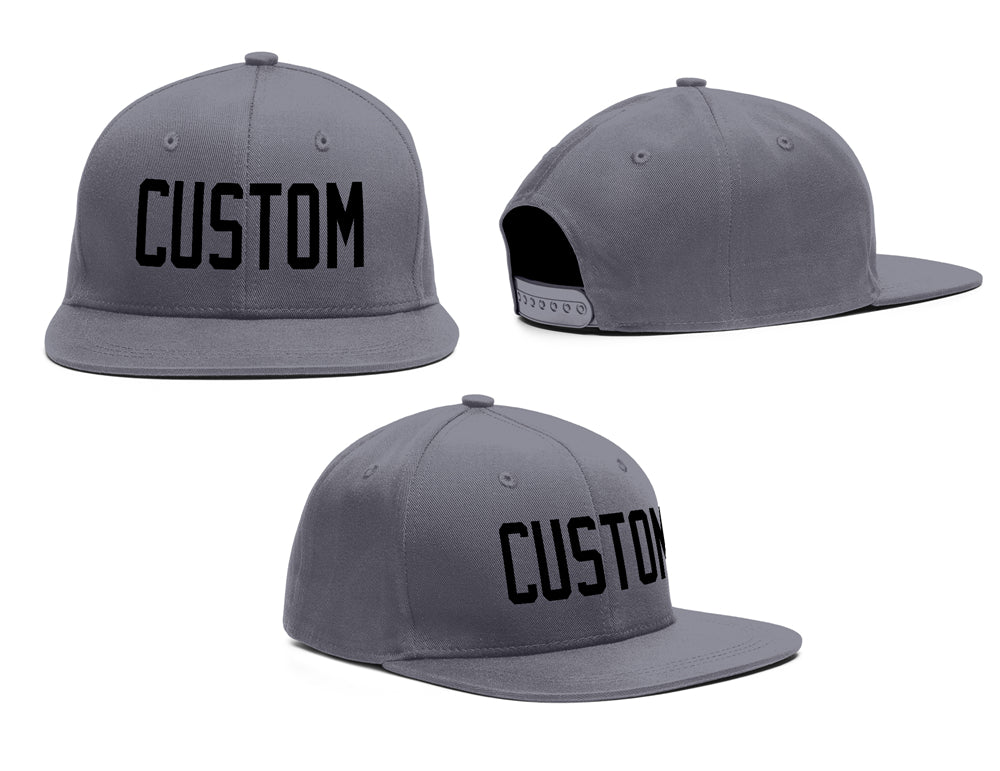 Custom Dark Gray Black Outdoor Sport Baseball Cap