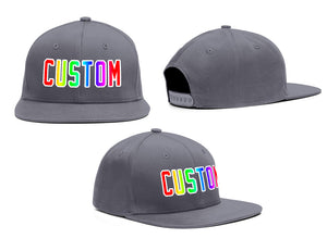 Custom Dark Gray Gradient Outdoor Sport Baseball Cap