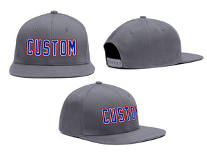 Custom Dark Gray Royal-Red Outdoor Sport Baseball Cap