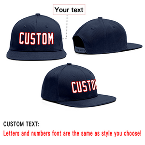 Custom Navy White-Red Outdoor Sport Baseball Cap