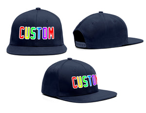 Custom Navy Gradient Outdoor Sport Baseball Cap