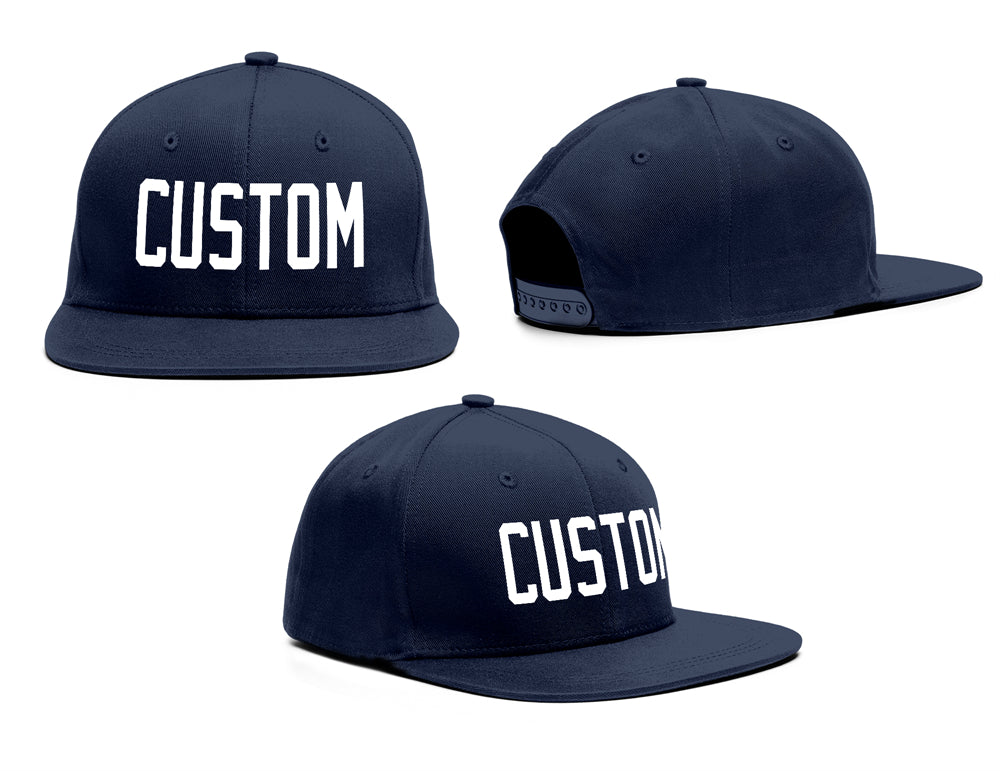 Custom Navy White Outdoor Sport Baseball Cap