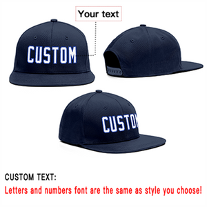 Custom Navy White-Royal Outdoor Sport Baseball Cap