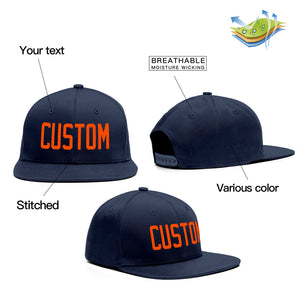 Casquette de baseball de sport de plein air orange marine personnalisée