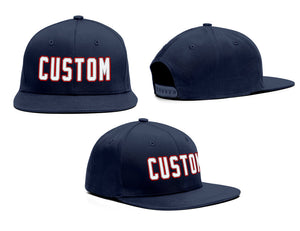 Custom Navy Royal- Red Outdoor Sport Baseball Cap