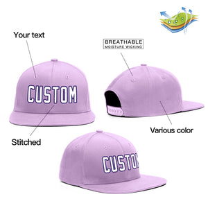 Casquette de baseball de sport de plein air blanc violet personnalisé