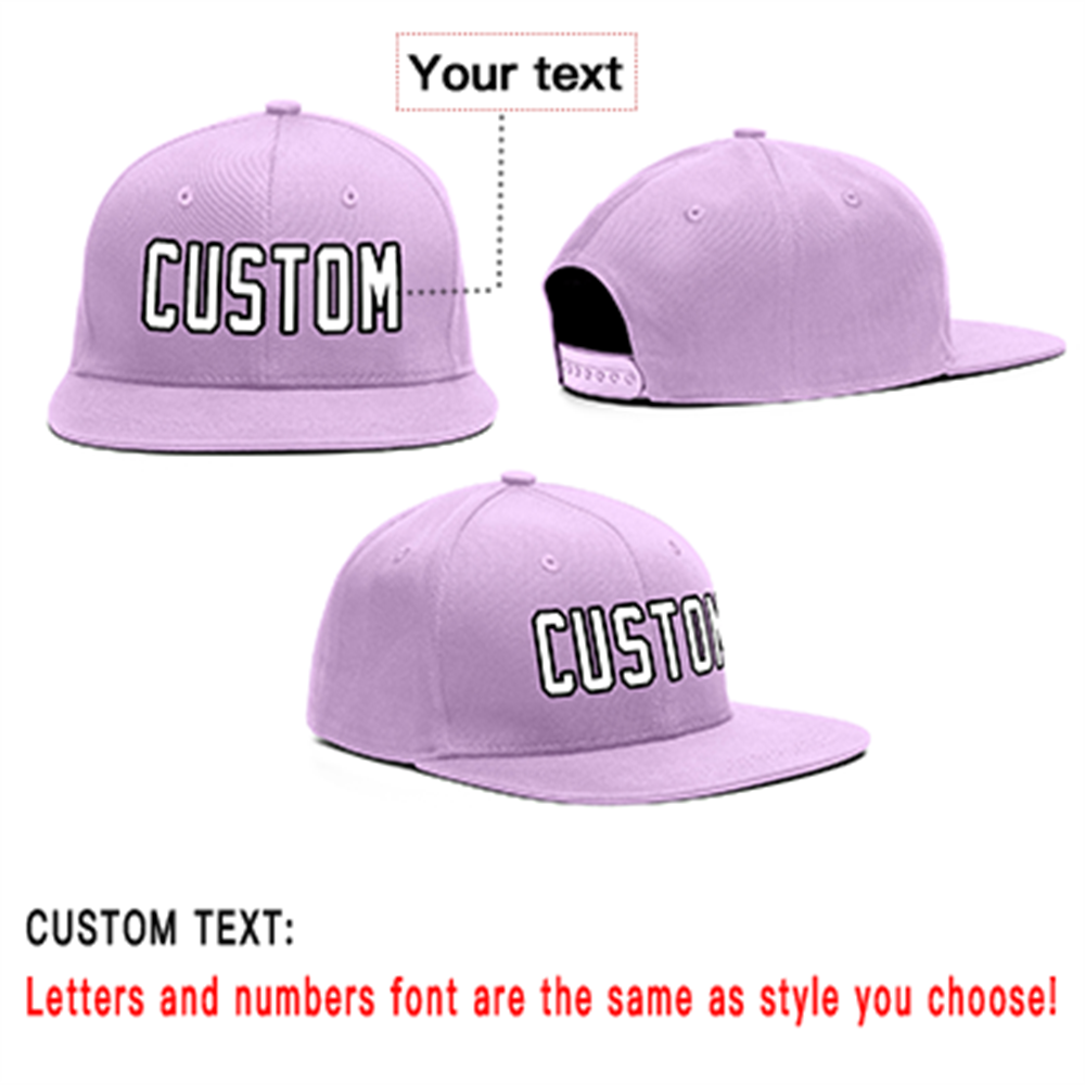 Custom Purple White-Black Outdoor Sport Baseball Cap