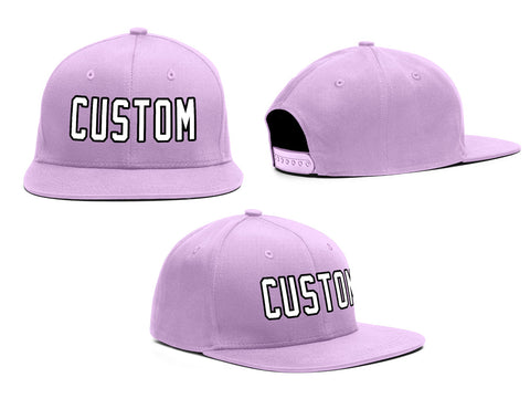Custom Purple White-Black Outdoor Sport Baseball Cap