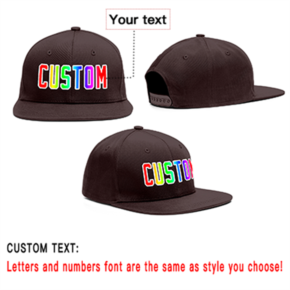 Custom Brown Gradient-White Outdoor Sport Baseball Cap