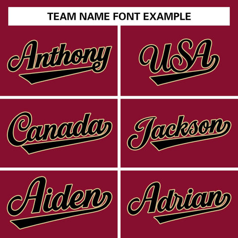 crimson baseball jersey team name font style