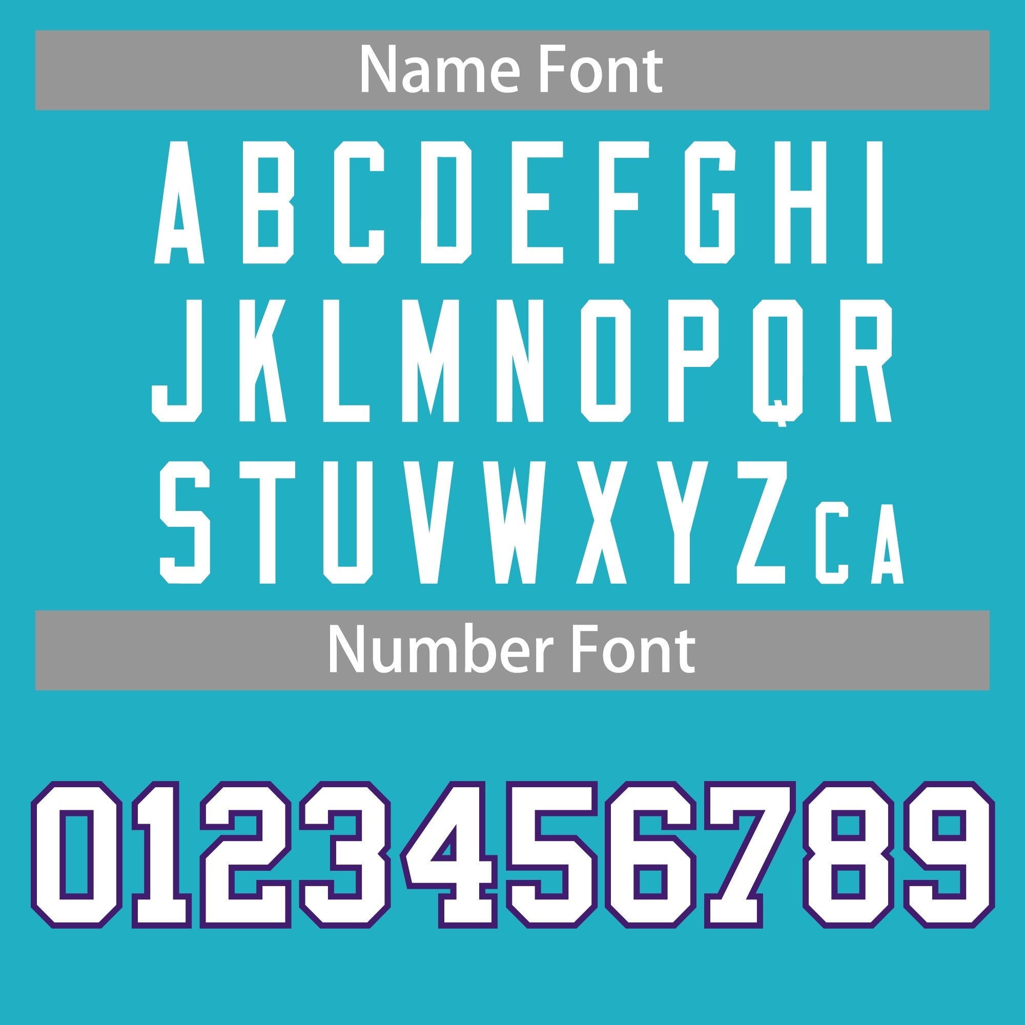 teal baseball uniforms font style