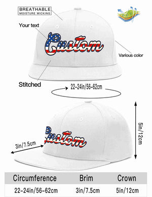 Custom White Vintage USA Flag-Gold Casual Sport Baseball Cap