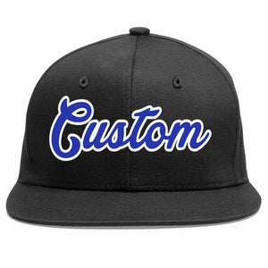 Custom Black Royal-White Casual Sport Baseball Cap