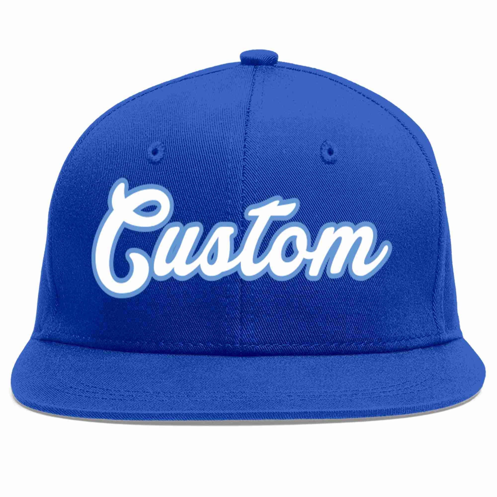 Casquette de baseball de sport décontractée, personnalisée, Royal, blanc-bleu clair