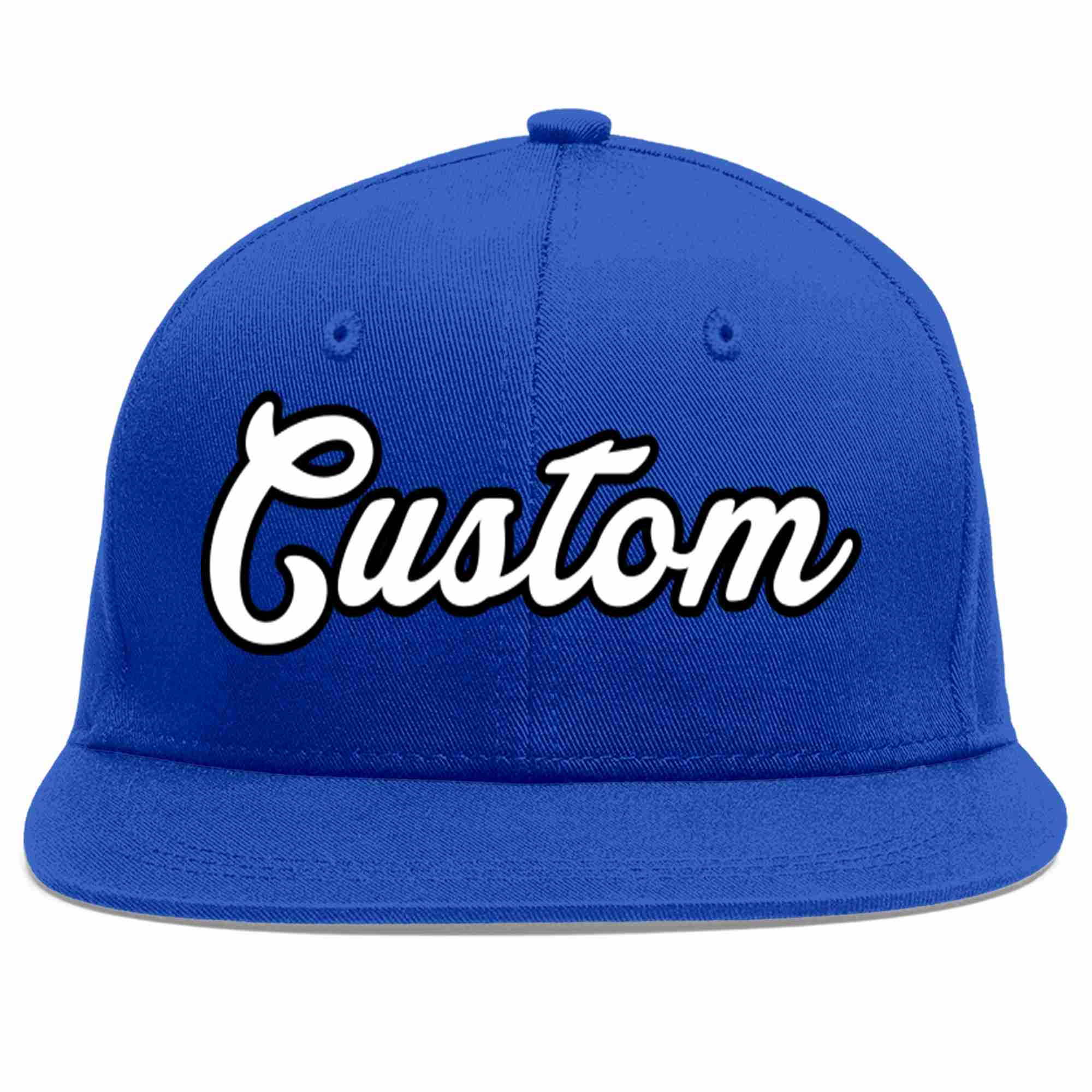 Custom Royal White-Black Casual Sport Baseball Cap