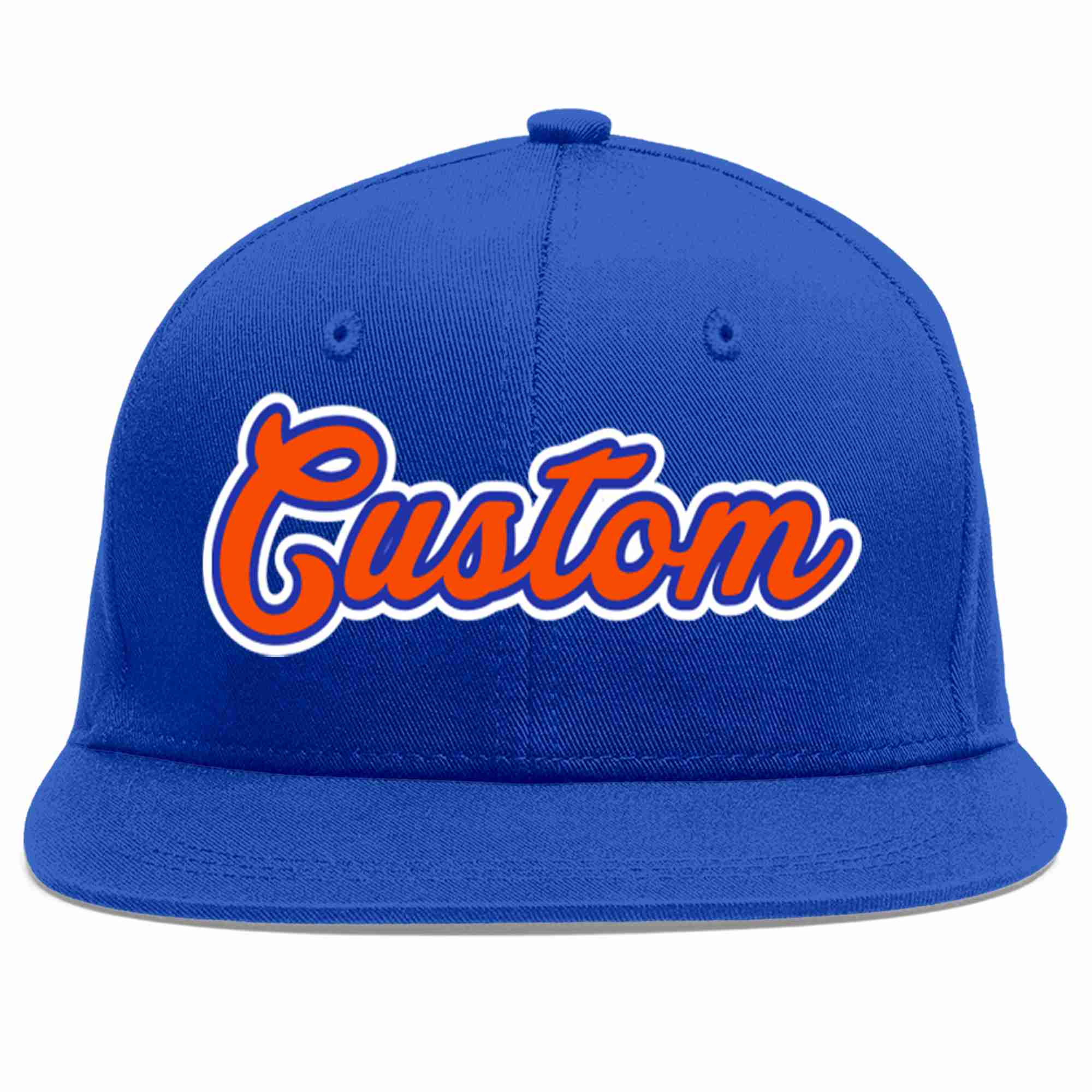 Custom Royal Orange-Royal Casual Sport Baseball Cap