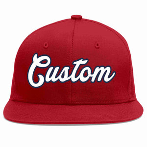 Casquette de baseball sport décontractée rouge blanc-marine personnalisée