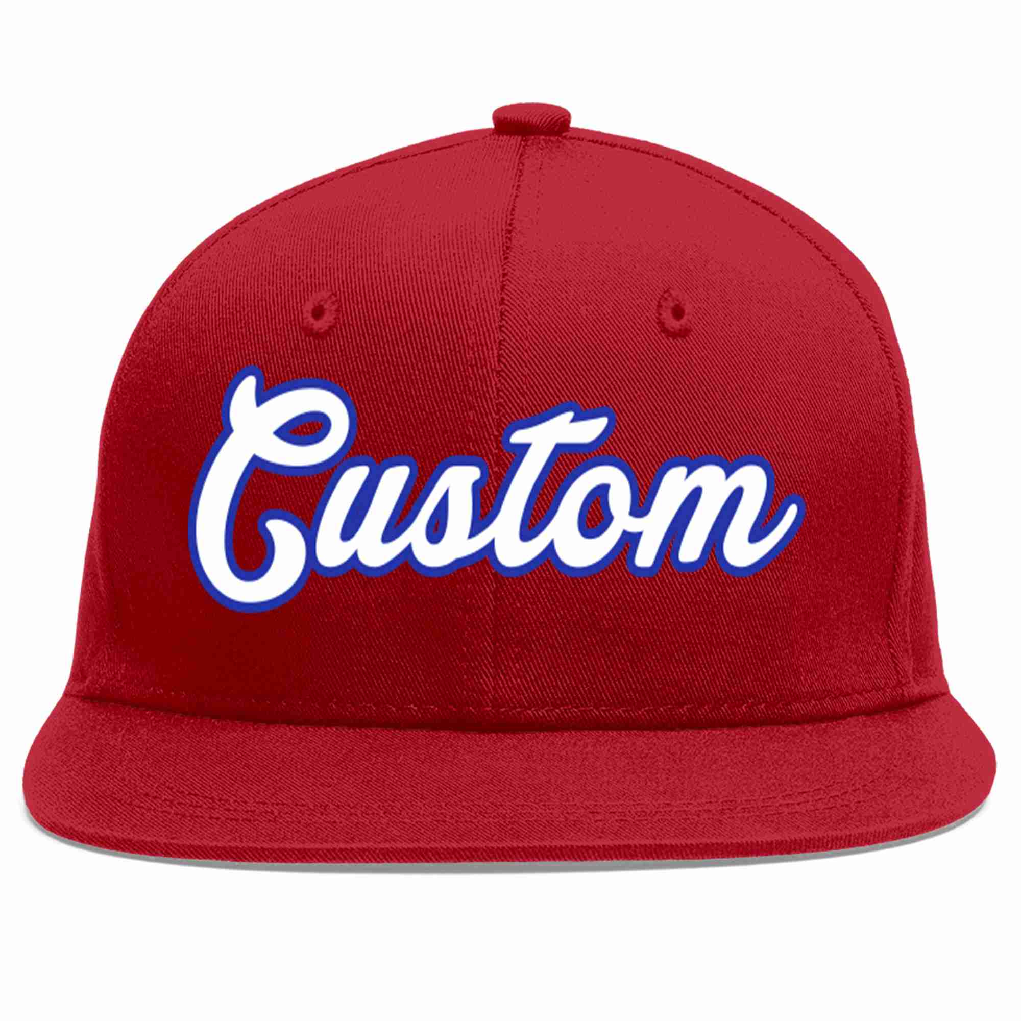 Casquette de baseball sport décontractée rouge blanc-royal personnalisée