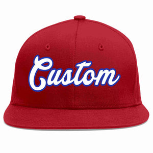 Custom Red White-Royal Casual Sport Baseball Cap