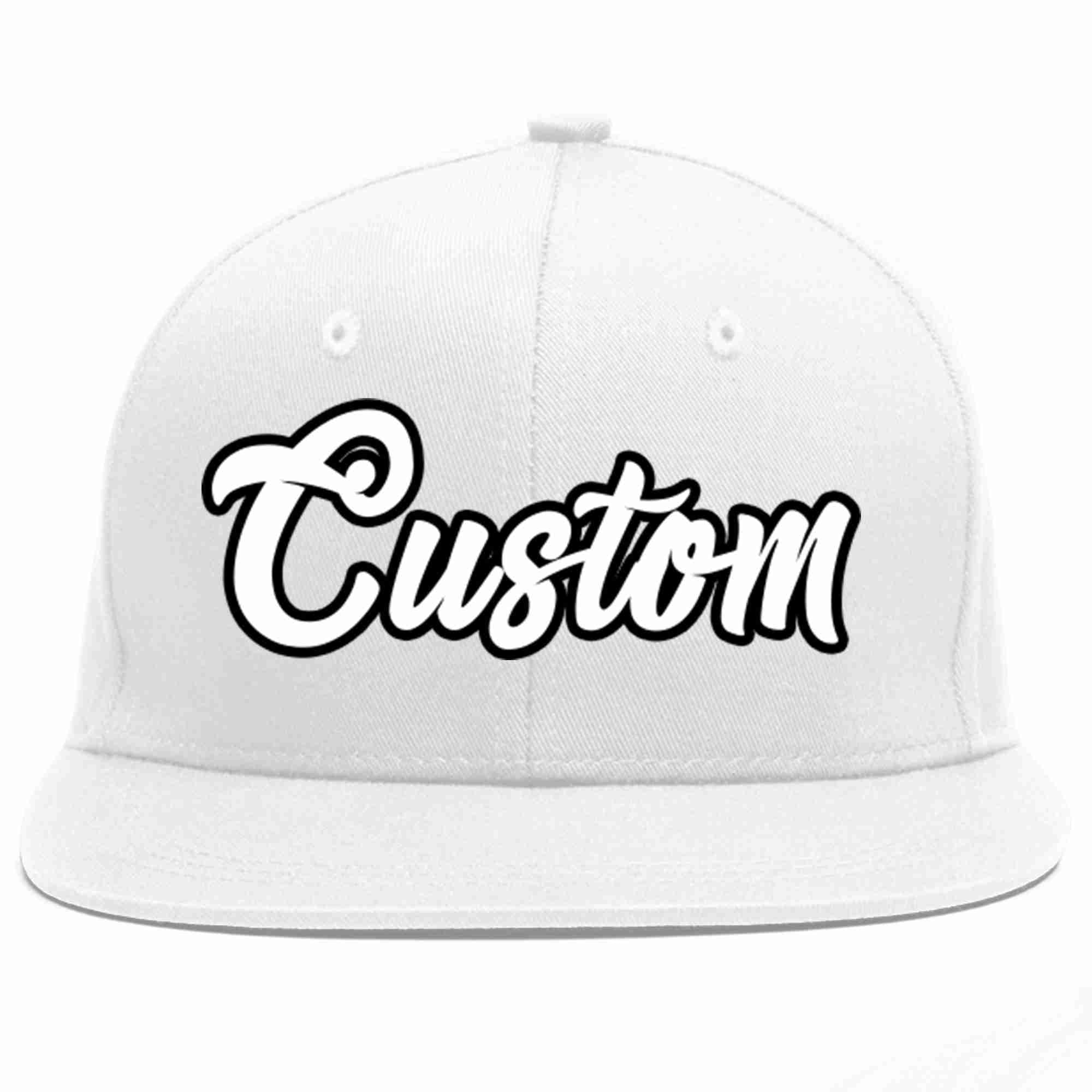 Casquette de baseball sport décontractée blanc-noir personnalisée