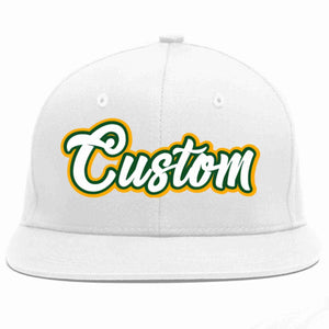 Casquette de baseball de sport décontractée blanche et verte Kelly personnalisée