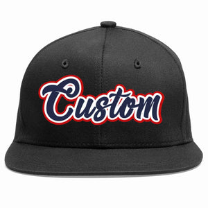 Custom Black Navy-White Casual Sport Baseball Cap