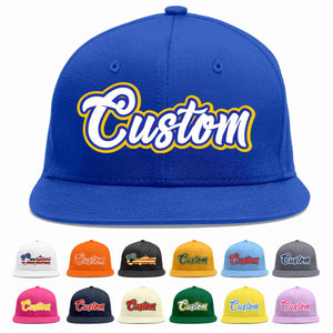 Custom Royal White-Royal Casual Sport Baseball Cap