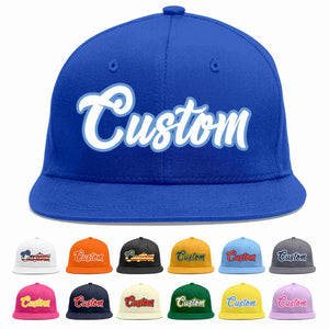 Custom Royal White-Light Blue Casual Sport Baseball Cap