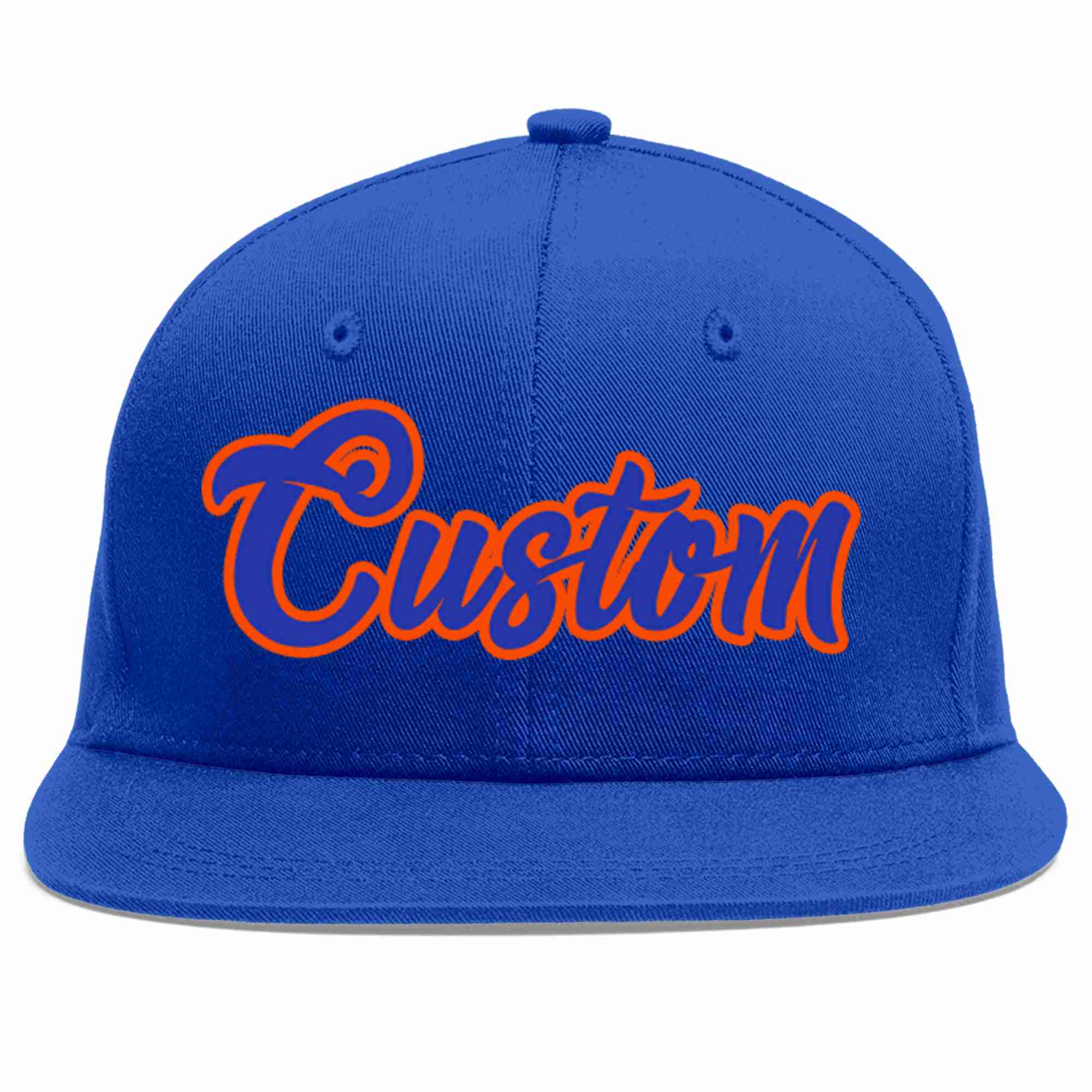 Custom Royal Royal-Orange Casual Sport Baseball Cap