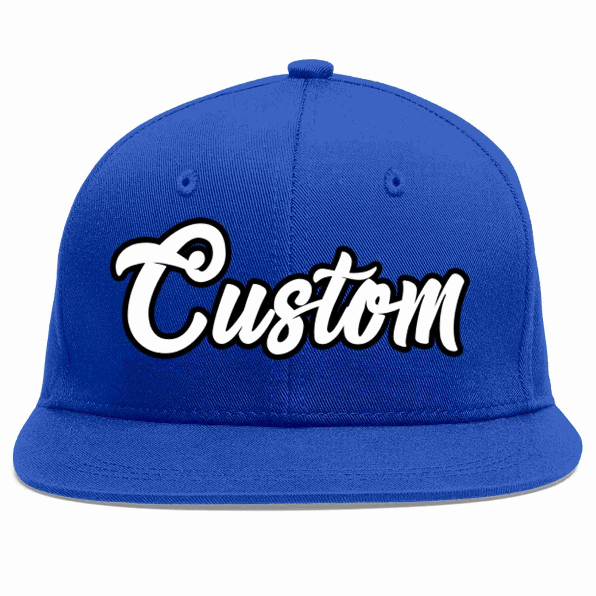 Custom Royal White-Black Casual Sport Baseball Cap