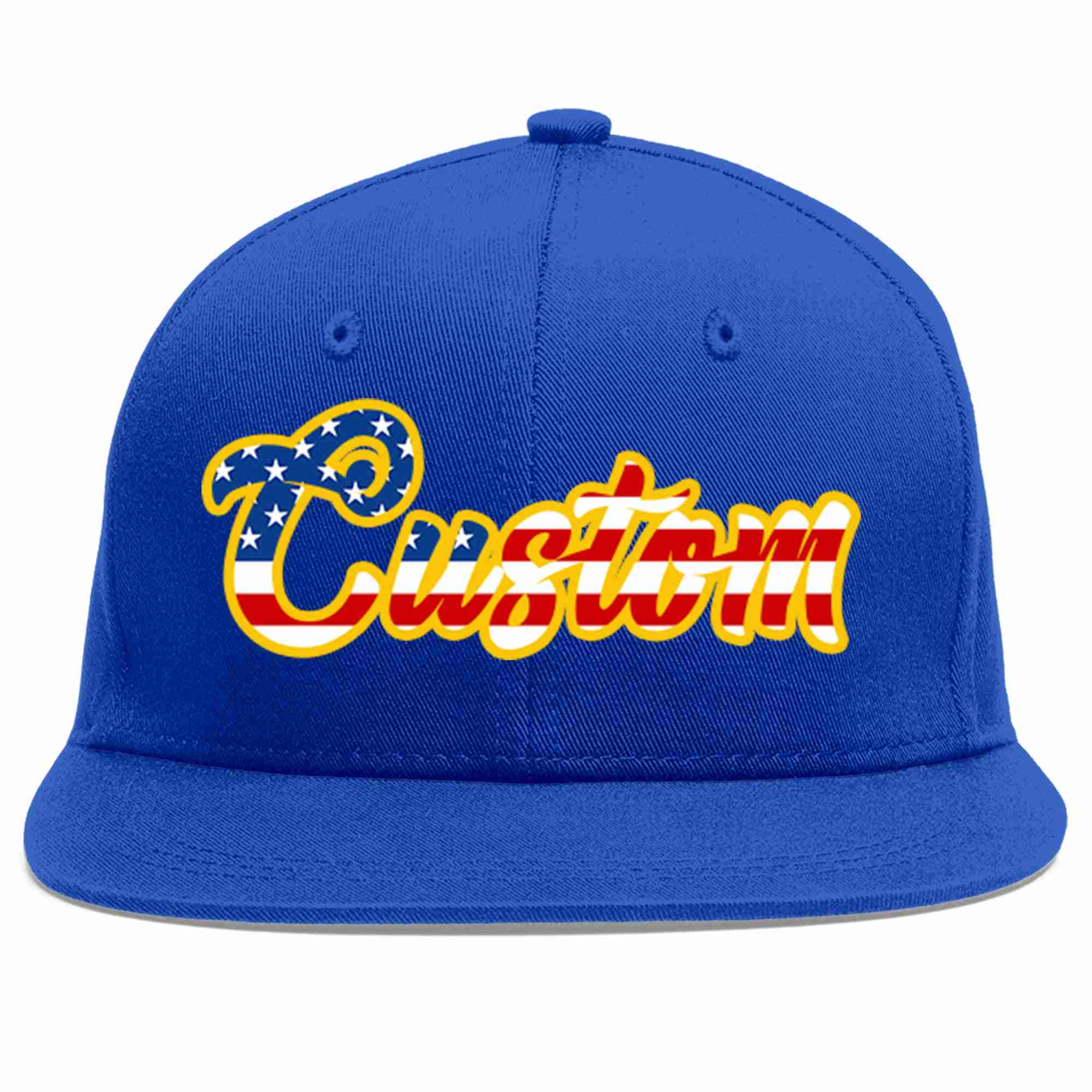 Custom Royal USA-Gold Casual Sport Baseball Cap