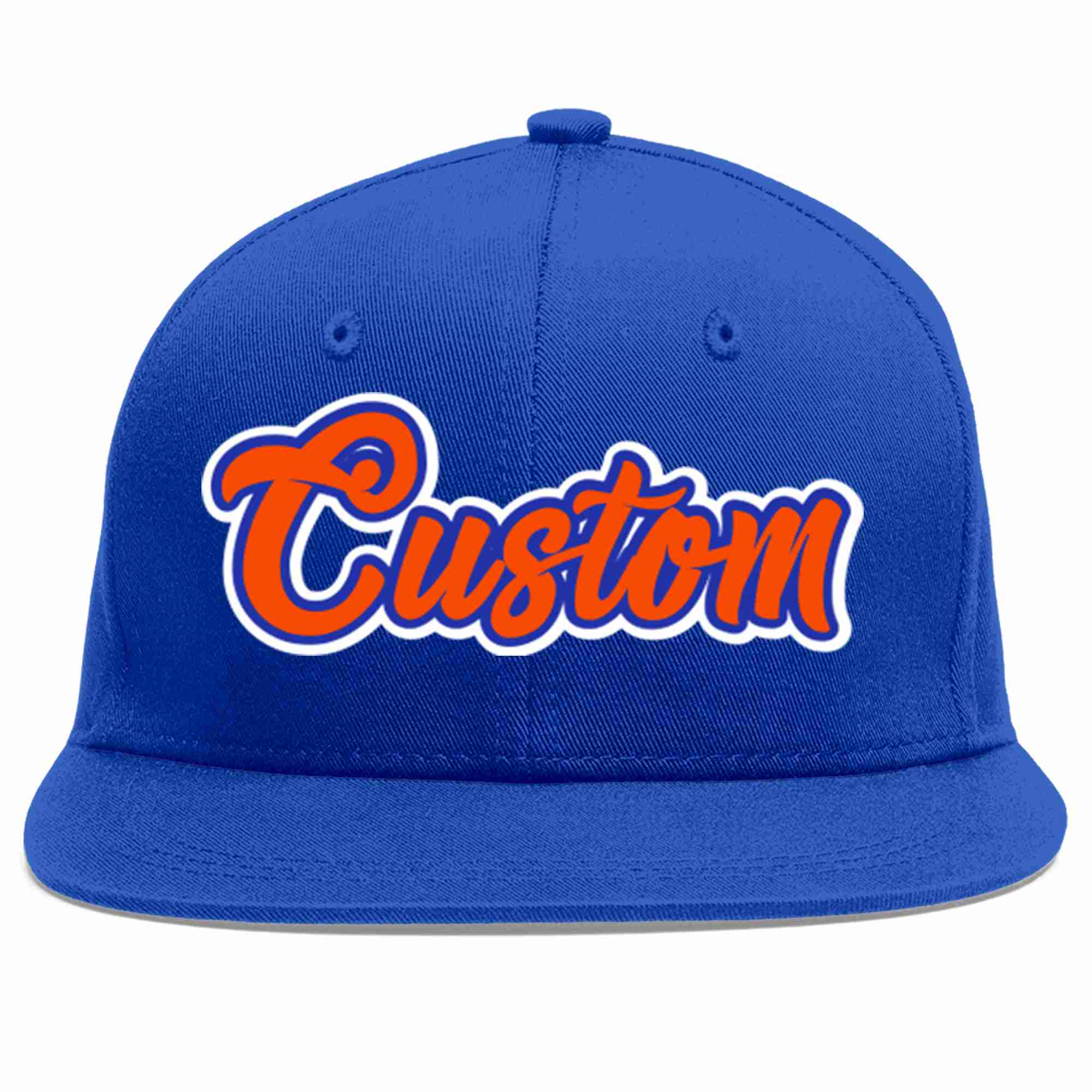 Custom Royal Orange-Royal Casual Sport Baseball Cap