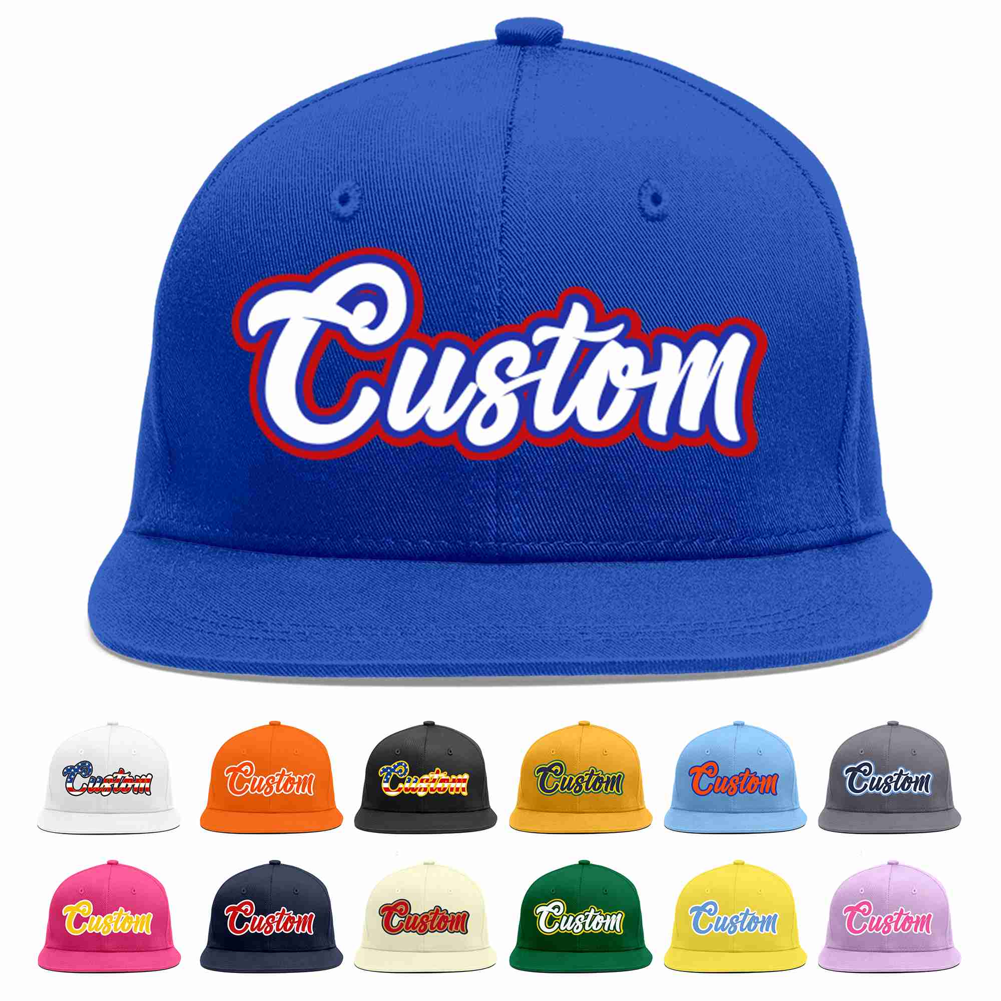 Custom Royal White-Royal Casual Sport Baseball Cap