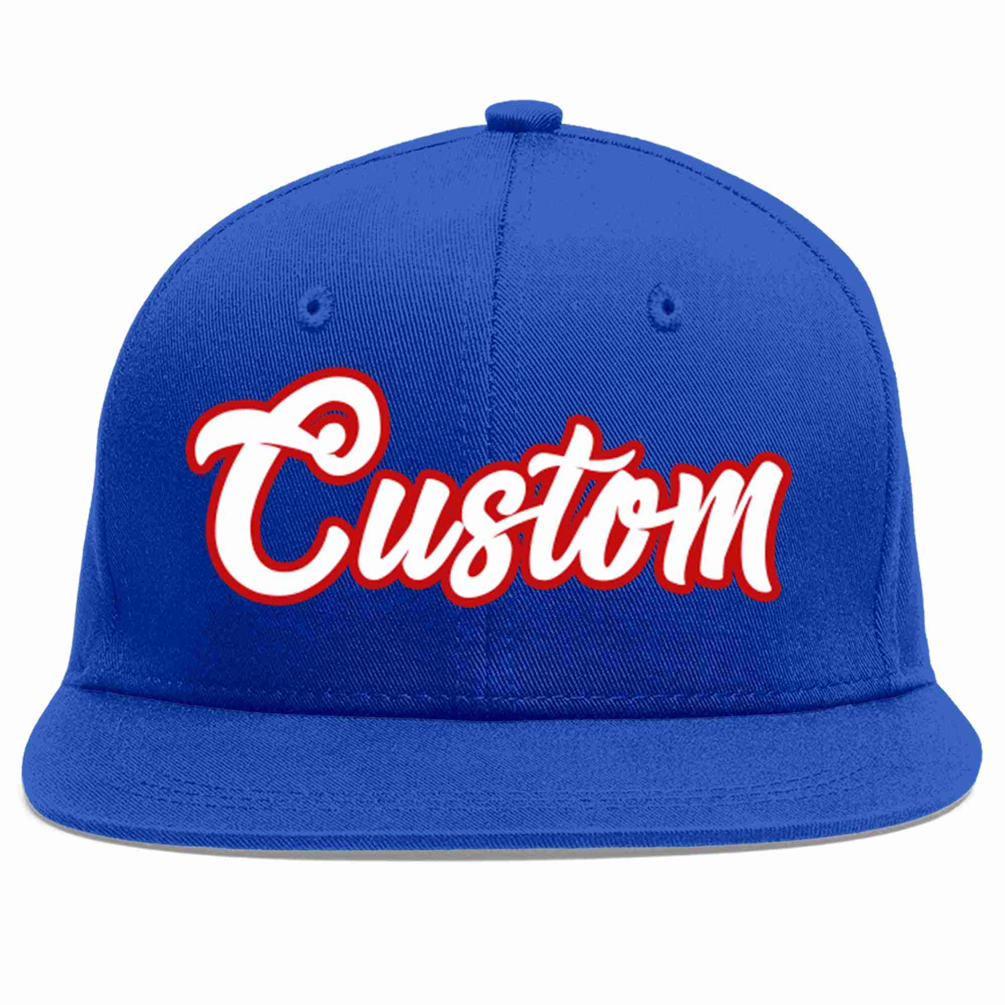 Custom Royal White-Red Casual Sport Baseball Cap