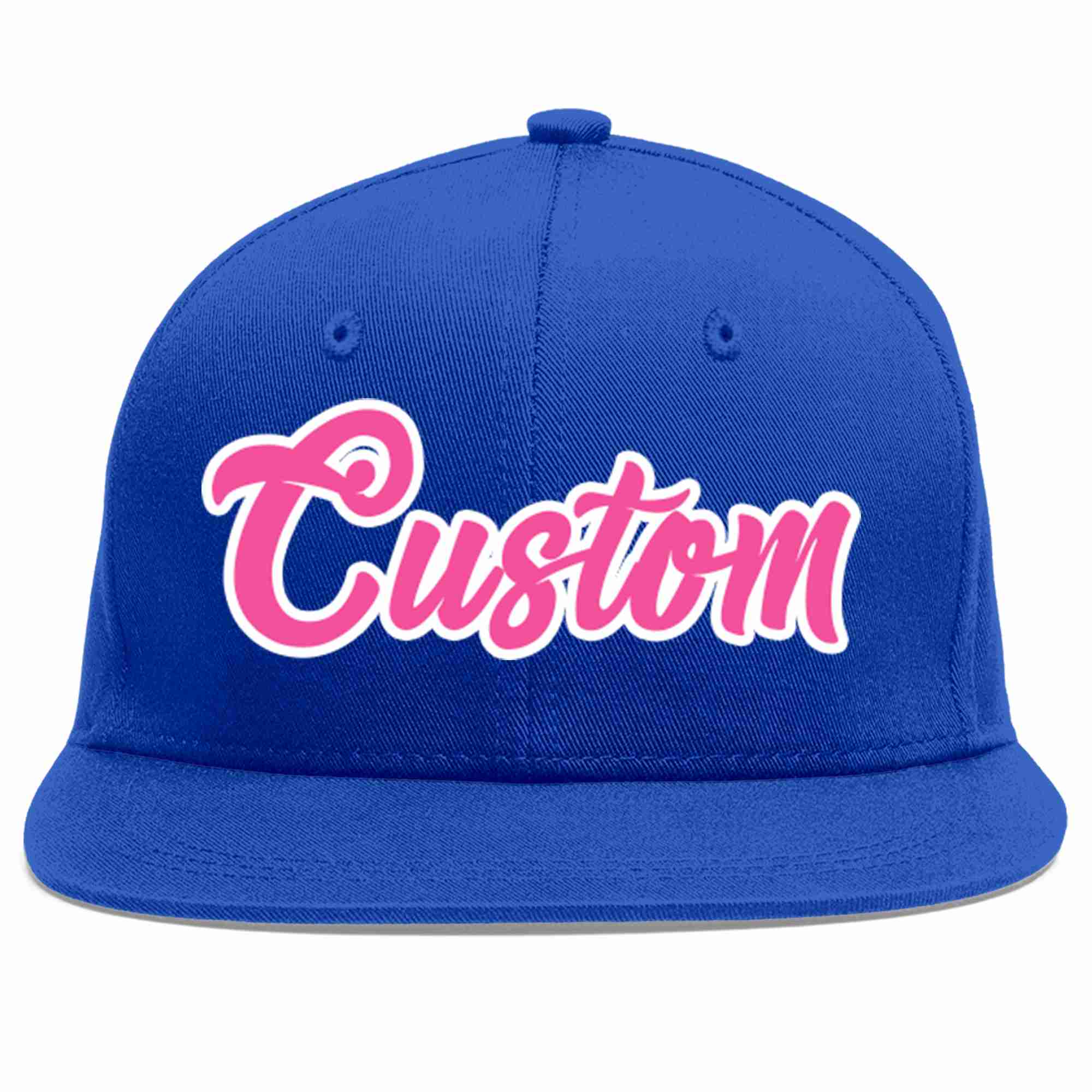 Casquette de baseball sport décontractée rose-blanc personnalisée